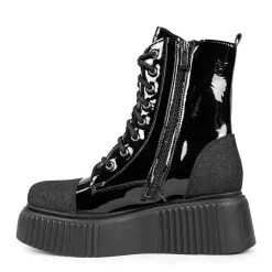 ALTERCORE Buty Wegańskie|Botki>Dalia Vegan Black Patent