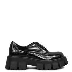 ALTERCORE Buty Wegańskie|Półbuty>Deidra Vegan Black Patent Platform Shoes