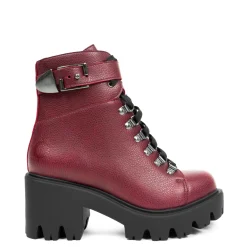ALTERCORE Buty Wegańskie|Botki>Enid Vegan Burgundy
