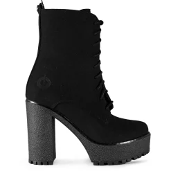 ALTERCORE Buty Wegańskie|Botki>IVY VEGAN BLACK SUEDE