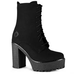 ALTERCORE Buty Wegańskie|Botki>IVY VEGAN BLACK SUEDE