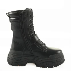 Buffalo Buty Wegańskie|Platformy>1622518 FUSION LACE UP BIKER BLACK