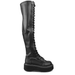 DemoniaCult Buty Wegańskie|Kozaki>EMILY-375 Black
