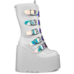DemoniaCult Buty Wegańskie|Platformy>SWING-230 White