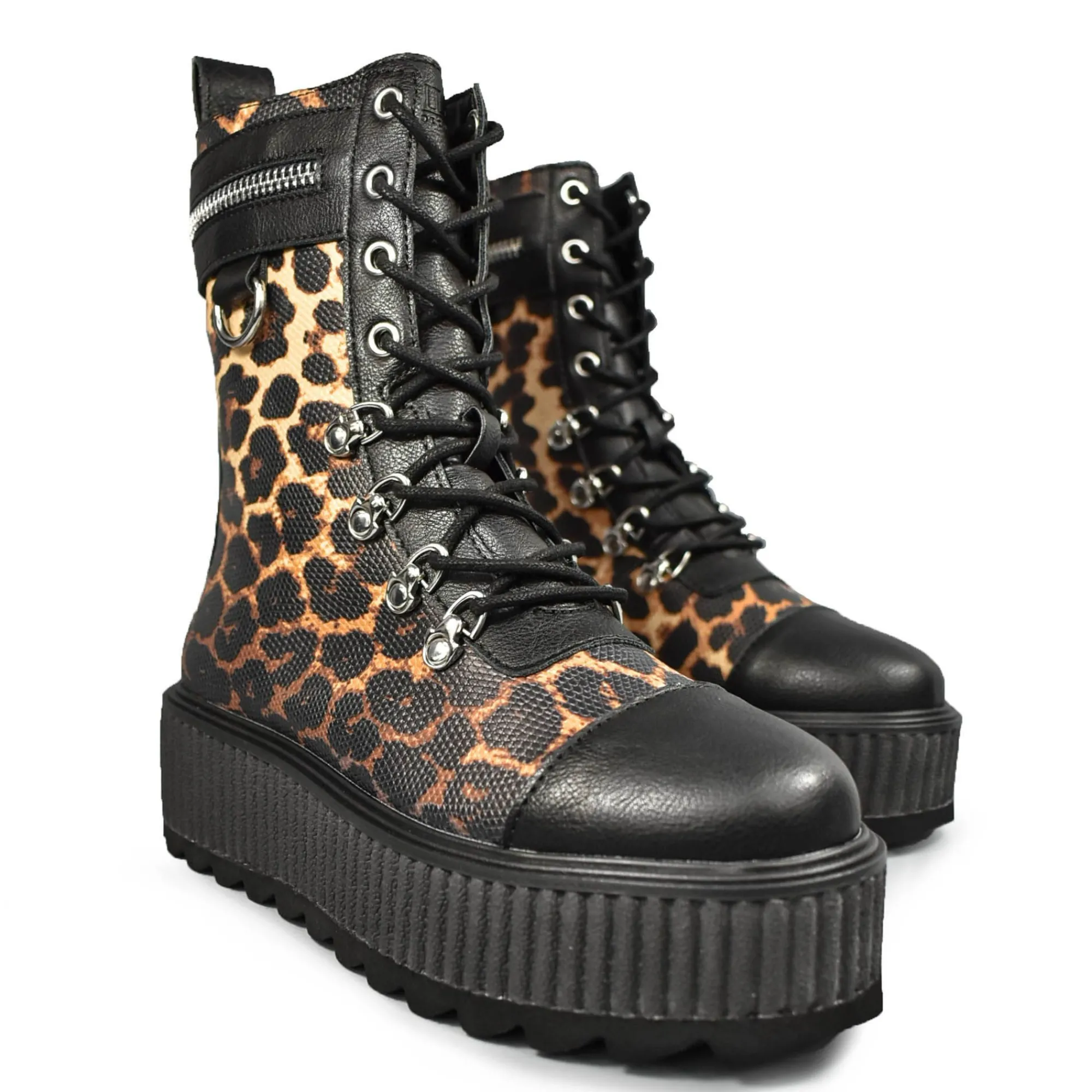 Killstar Platformy|Trzewiki>Radiclaw Boots Leopard